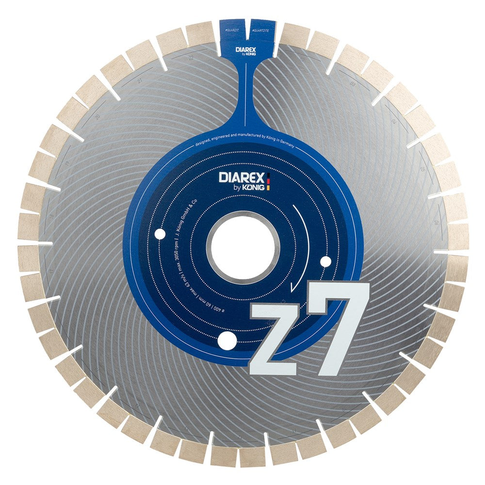 Diarex Konig Z7 diamond blade for quartzites silent