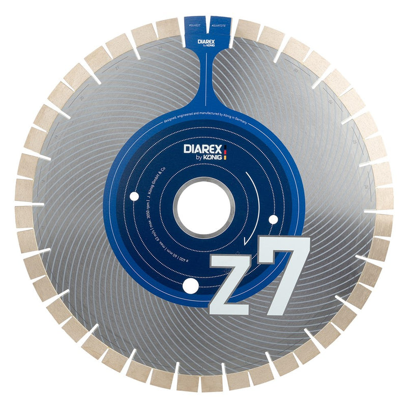 Diarex Konig Z7 diamond blade for quartzites silent