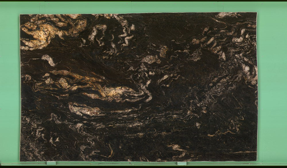 Titanium Gold 20mm leathered granite
