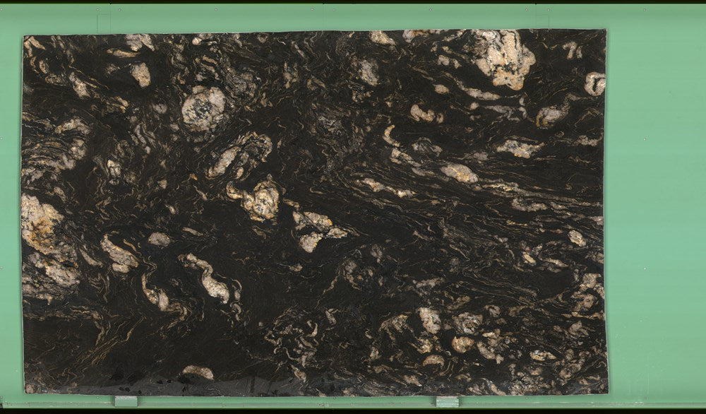 Titanium Gold 20mm leathered granite