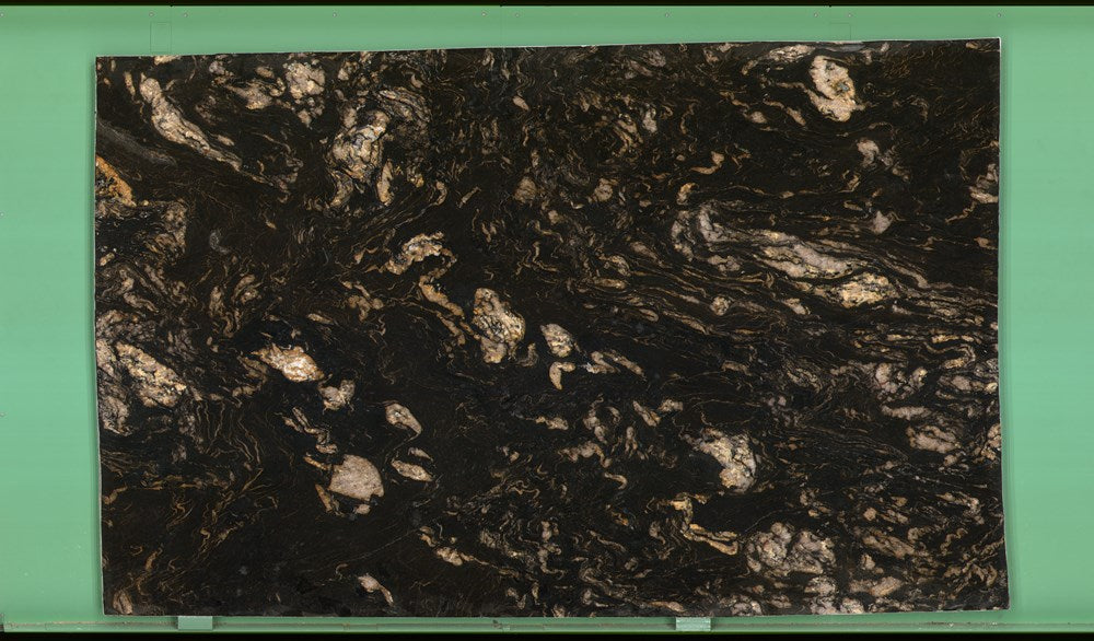 Titanium Gold 20mm leathered granite