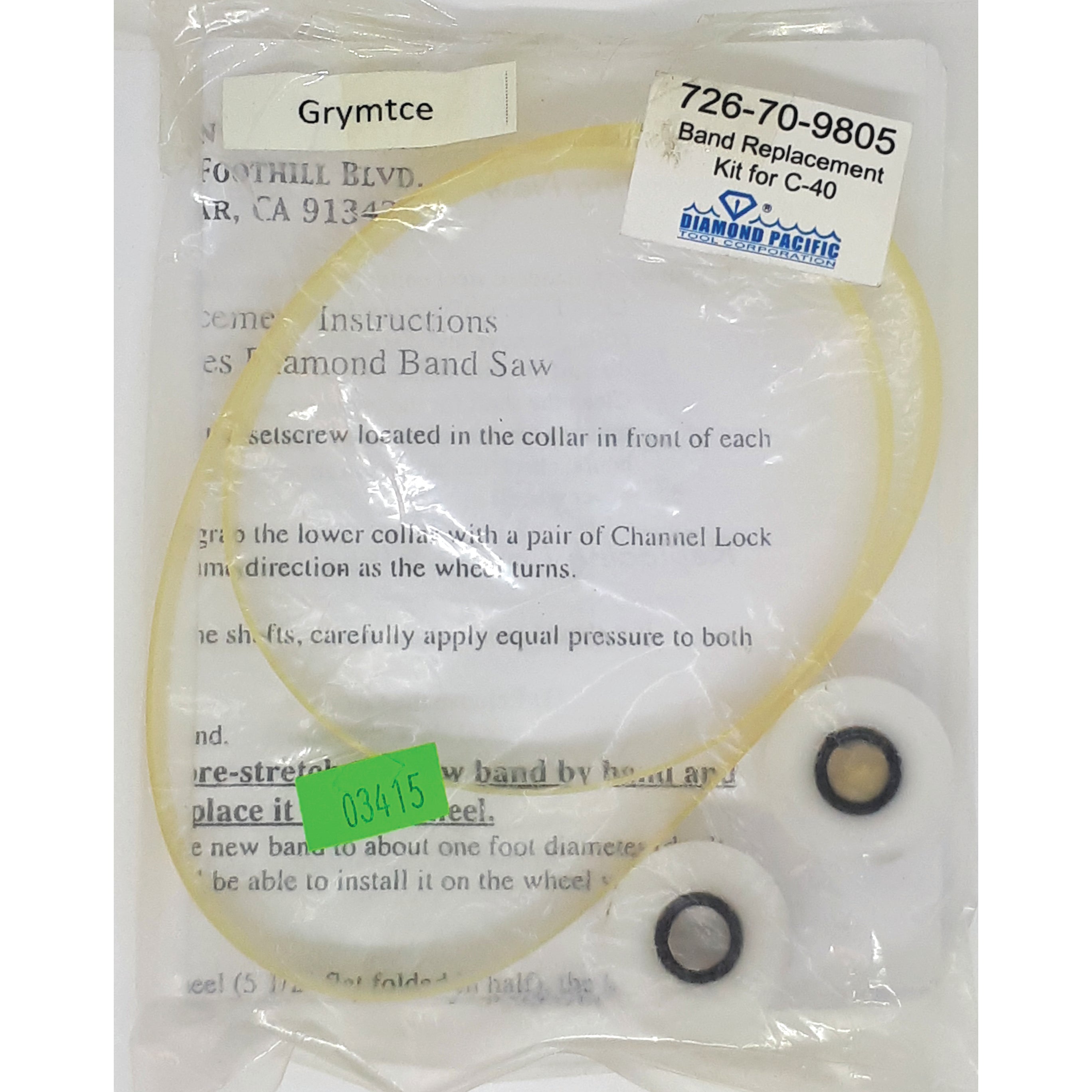 BAND REPLACEMENT KIT FOR GRYPHON